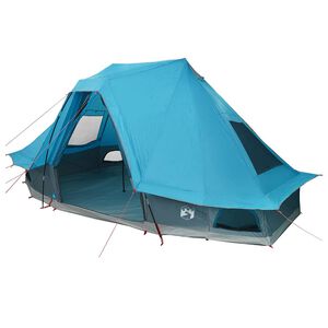 vidaXL Tente Tipi 6 personne Bleu taffetas