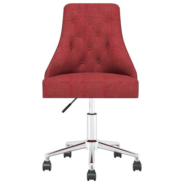 vidaXL Chaises pivotantes &agrave; manger lot de 2 Rouge bordeaux Tissu