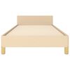 vidaXL Cadre de lit sans matelas avec t&ecirc;te de lit cr&egrave;me 80x200cm tissu