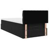 VidaXL Cadre de lit ottoman avec matelas noir 100x200cm velours
