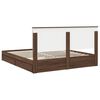vidaXL Lit de Rangement Ch&ecirc;ne brun 200 x 200 cm Bois d'ing&eacute;nierie