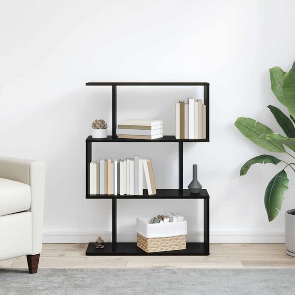 vidaXL Biblioth&egrave;que Ch&ecirc;ne noir 70 x 14 x 97 cm Bois d'ing&eacute;nierie