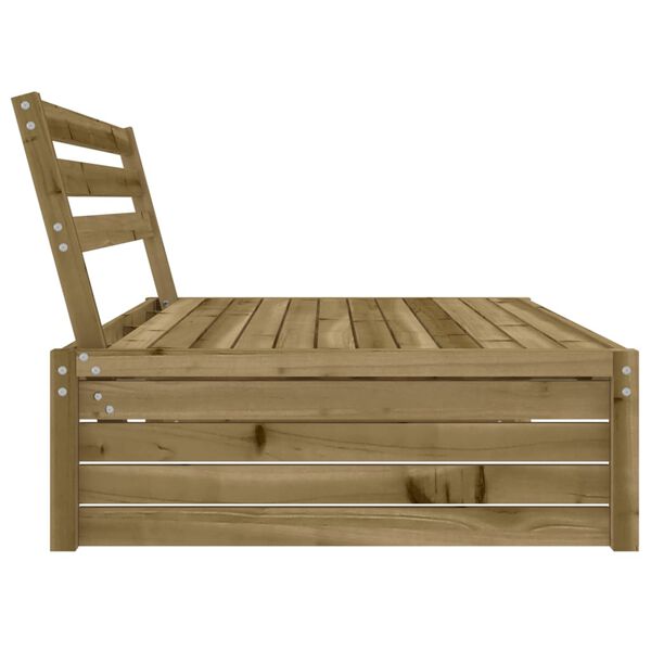 vidaXL Canap&eacute; central de jardin 120x80 cm bois de pin impr&eacute;gn&eacute;