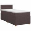 vidaXL Lit boxspring avec matelas Marron fonc&eacute; 90 x 200 cm Tissu