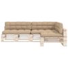 vidaXL Coussins de canap&eacute; palette lot de 7 Beige