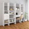 vidaXL Ensemble de biblioth&egrave;que 4 pcs Blanc Bois d'ing&eacute;nierie