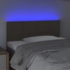 vidaXL T&ecirc;te de lit &agrave; LED Taupe 80x5x78/88 cm Tissu