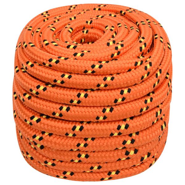 vidaXL Corde de bateau Orange 20 mm 50 m Polypropyl&egrave;ne