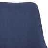 vidaXL Chaise pivotante &agrave; manger Bleu Tissu