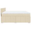 vidaXL Sommier &agrave; lattes de lit avec matelas Cr&egrave;me 180x200 cm Tissu
