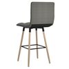 vidaXL Tabouret de bar Gris clair Tissu