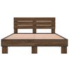 vidaXL Cadre de lit sans matelas ch&ecirc;ne marron 140x190 cm