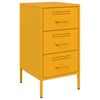 vidaXL Tables de chevet 2 pcs jaune moutarde 36x39x68 cm acier
