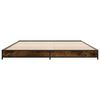 vidaXL Cadre de lit sans matelas ch&ecirc;ne fum&eacute; 120x200 cm