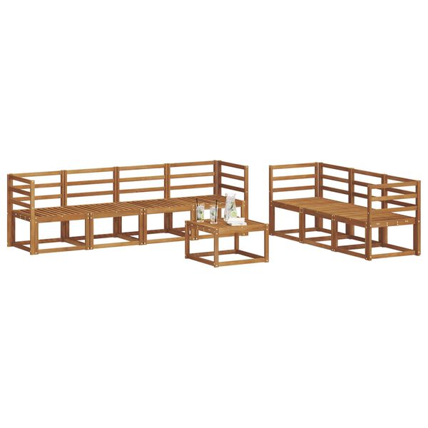 vidaXL Ensemble de canap&eacute;s d'ext&eacute;rieur 8 pcs Gris Naturel et Clair