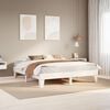 vidaXL Cadre de lit sans matelas blanc 200x200 cm bois massif de pin