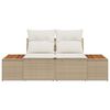 vidaXL Canap&eacute; de jardin Beige 184 x 62 x 85cm polyrotin