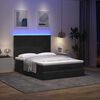 vidaXL Cadre de lit ottoman avec matelas noir 140x190 cm velours