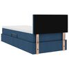 vidaXL Lit avec rangement et matelas avec matelas Bleu 90 x 190 cm