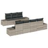 vidaXL Ensemble de canap&eacute; de jardin 8 pc Gris clair et gris fonc&eacute;