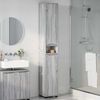 vidaXL Cabinet de salle de bain Gris Sonoma 30,5 x 30 x 195 cm
