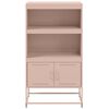 vidaXL Buffet haut rose 68,5x38,5x123,5 cm acier
