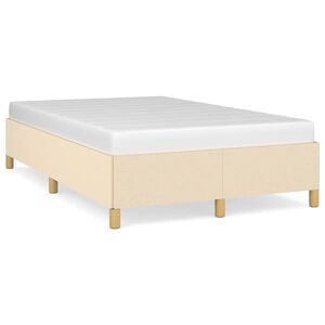 vidaXL Cadre de lit sans matelas cr&egrave;me 120x190 cm tissu
