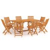 vidaXL Ensemble &agrave; manger de jardin 9 pcs Bois de teck massif