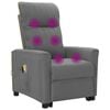vidaXL Fauteuil de massage inclinable Gris clair Tissu