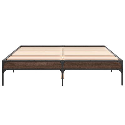 vidaXL Cadre de lit sans matelas chêne marron 140x200 cm