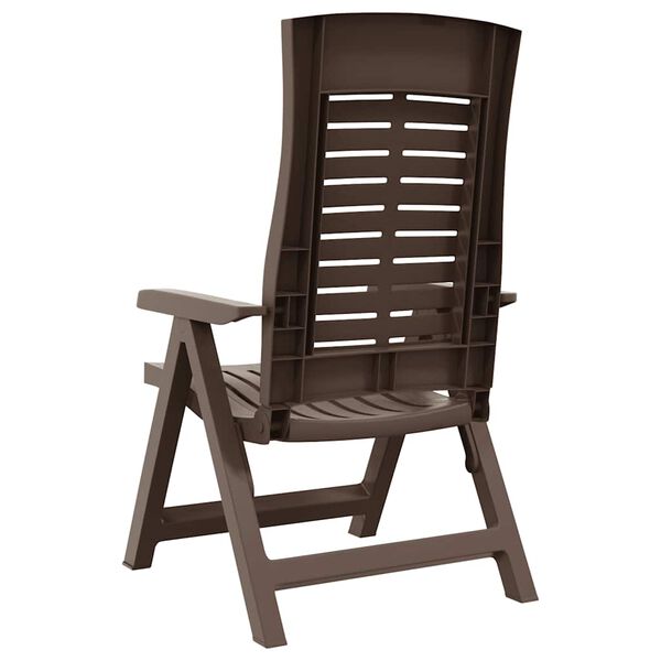 vidaXL Chaises inclinables de jardin lot de 2 Plastique Moka