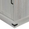 vidaXL Buffet HALDEN porte coulissante blanc 80x40x80 cm bois massif