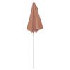 vidaXL Demi-parasol de jardin avec m&acirc;t 180x90 cm terre cuite