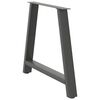 vidaXL Pieds de table &agrave; manger en forme de A 2 pi&egrave;ces Anthracite 90 x (72-73) cm Acier