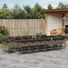 vidaXL Ensemble &agrave; manger de jardin 17 pcs et coussins r&eacute;sine tress&eacute;e