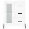 vidaXL Buffet haut Blanc 69,5x34x180 cm Bois d'ing&eacute;nierie
