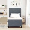 vidaXL Lit &agrave; ressorts avec matelas Gris fonc&eacute; 90 x 190 cm Velours
