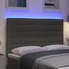 vidaXL T&ecirc;te de lit LED avec t&ecirc;te de lit Gris clair 144 cm Polyester