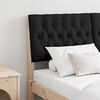 vidaXL T&ecirc;te de lit capitonn&eacute;e Noir 140 cm Pin massif