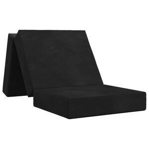 vidaXL Canap&eacute;-lit pliable 75 x 63 x 45 cm Noir