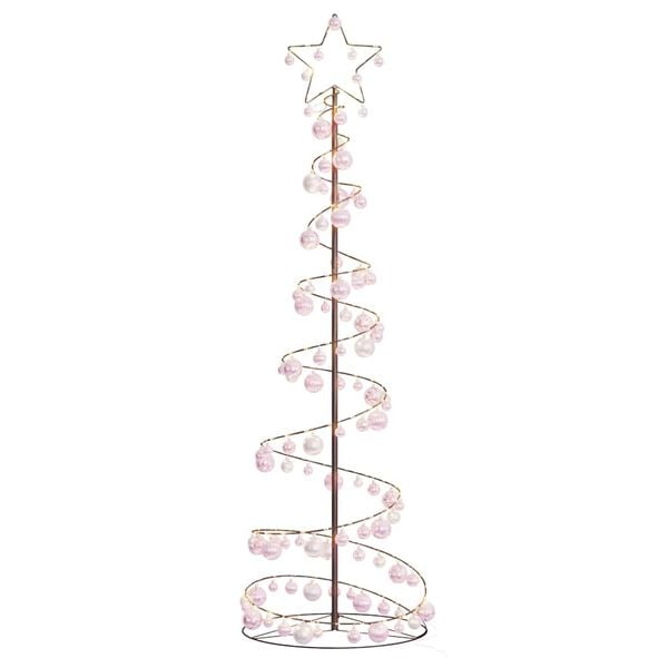 vidaXL Sapin de No&euml;l &agrave; LED avec boules 120 LED blanc chaud 180 cm