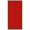 vidaXL Classeur anthracite et rouge 90x40x180 cm acier
