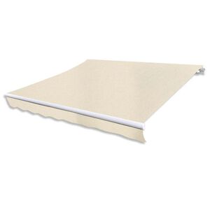 vidaXL Auvent pliable manuel 300 cm Cr&egrave;me