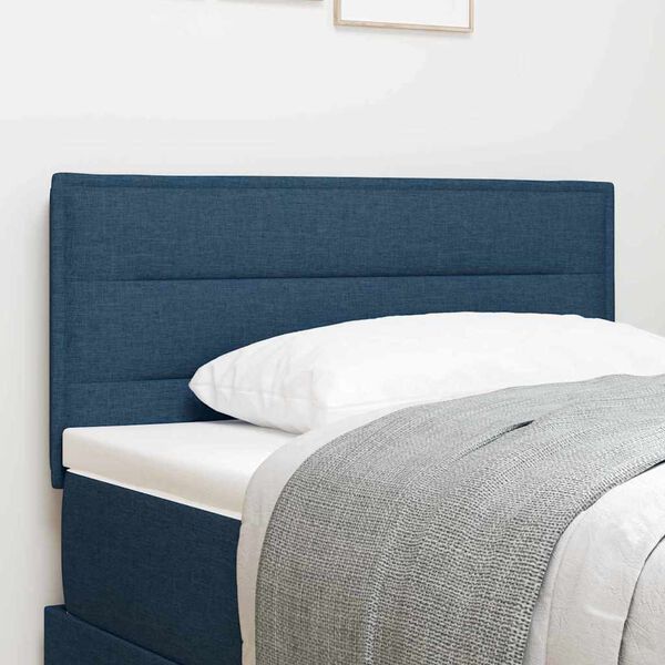 vidaXL T&ecirc;te de lit LED avec des lumi&egrave;res &agrave; LED Bleu 90 cm Polyester