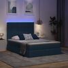 vidaXL Lit avec rangement et LED Bleu 140 x 190 cm Polyester