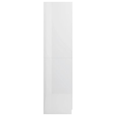 vidaXL Garde-robe Blanc brillant 80x52x180 cm Bois d’ingénierie