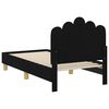 vidaXL Cadre de lit pour tout-petit avec t&ecirc;te de lit Noir 70 x 140 cm