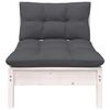 vidaXL Salon de jardin 5 pcs avec coussins bois de pin massif