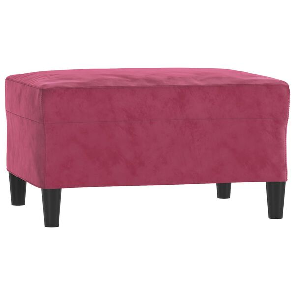 vidaXL Repose-pied Rouge bordeaux 70x55x41 cm Velours