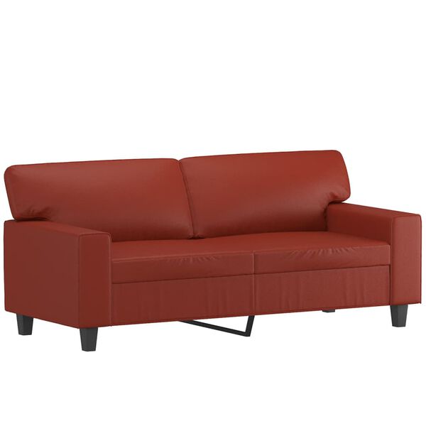 vidaXL Canap&eacute; &agrave; 2 places Rouge bordeaux 140 cm Similicuir
